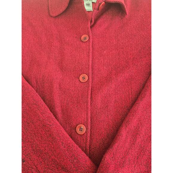 Pendleton Women’s Red Wool Blazer Jacket Size 12 Button Front Lined Vintage - Picture 3 of 6